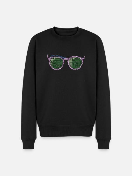 Laby Sonnenbrille 2 - Männer Premium Bio Pullover - Schwarz