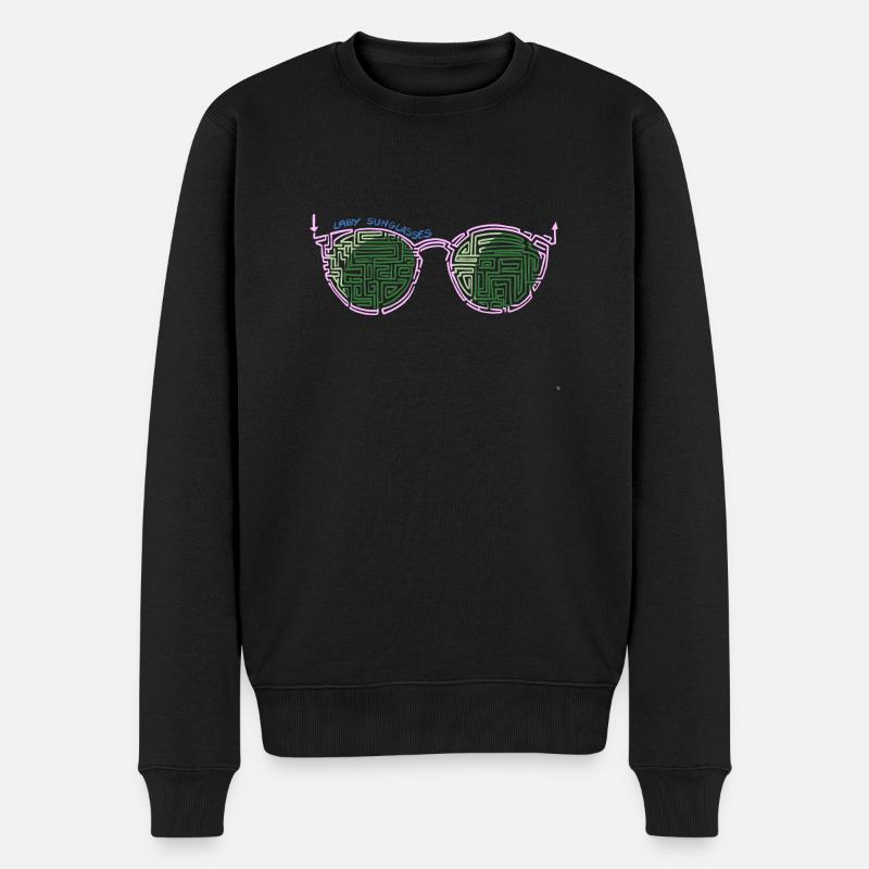Laby Sonnenbrille 2 - Männer Premium Bio Pullover - Schwarz