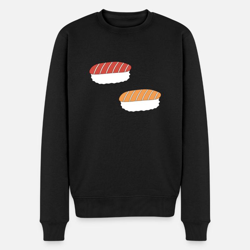 Nigiri Sushi - Männer Premium Bio Pullover - Schwarz