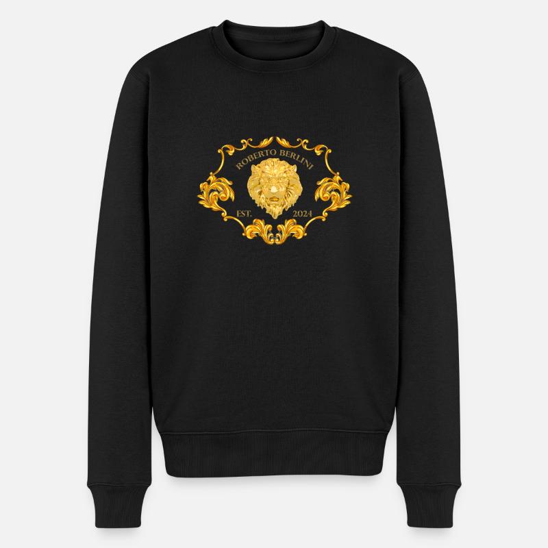 Baroccoleo2 - Männer Premium Bio Pullover - Schwarz