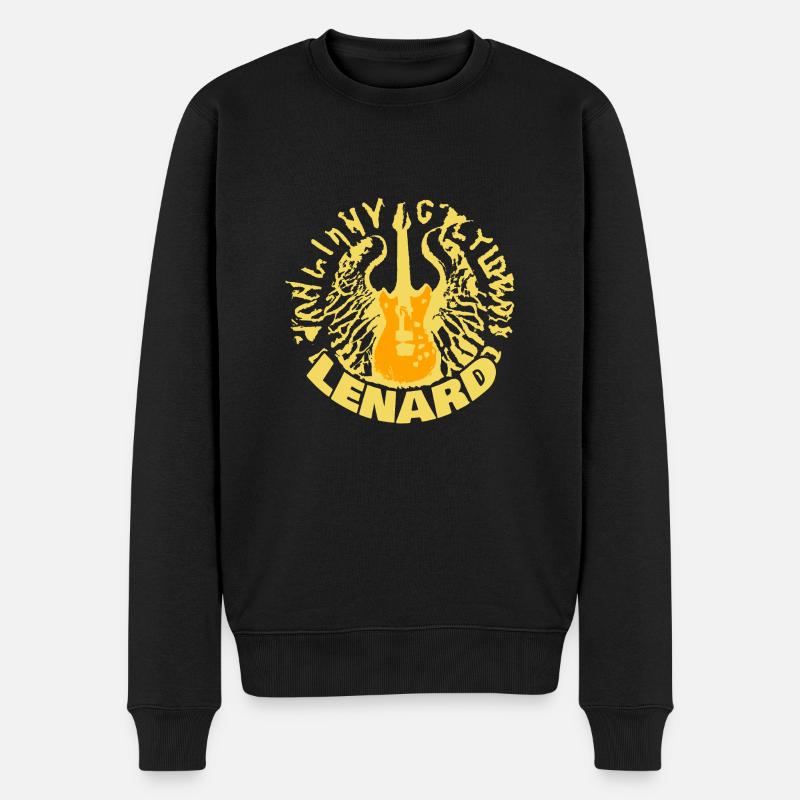 Guitare Lenard - Pull Premium bio Homme - noir