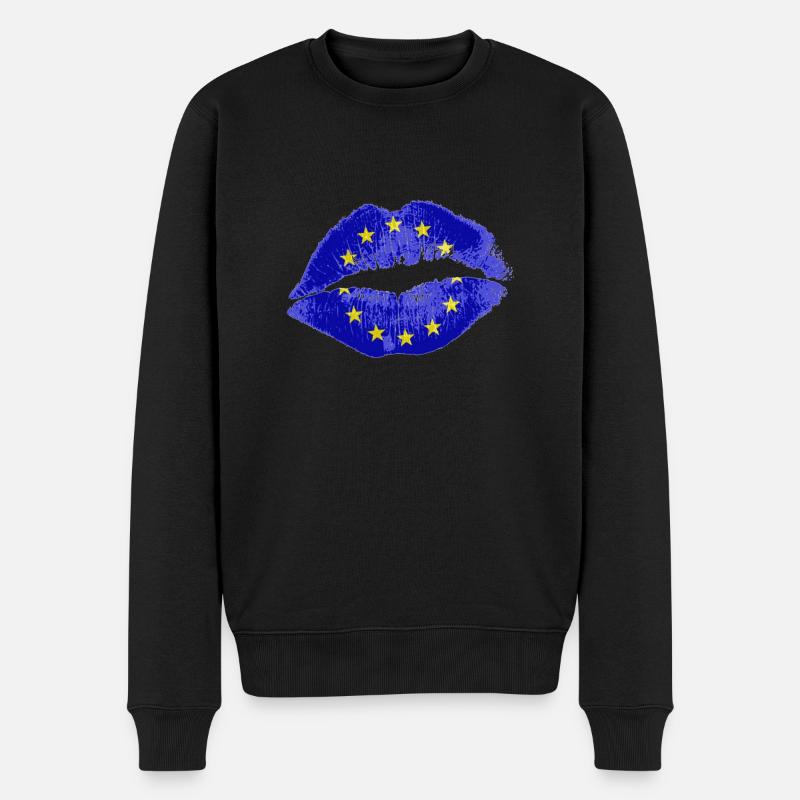 Kuss (EU) - Männer Premium Bio Pullover - Schwarz