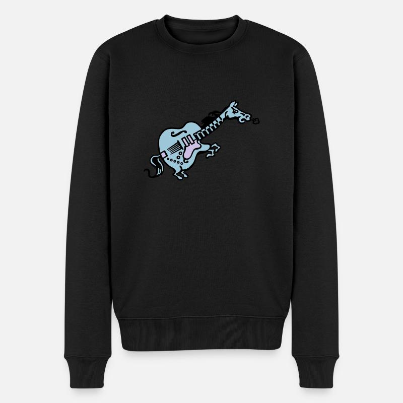 spreadmusic2015_gitarre_o - Männer Premium Bio Pullover - Schwarz