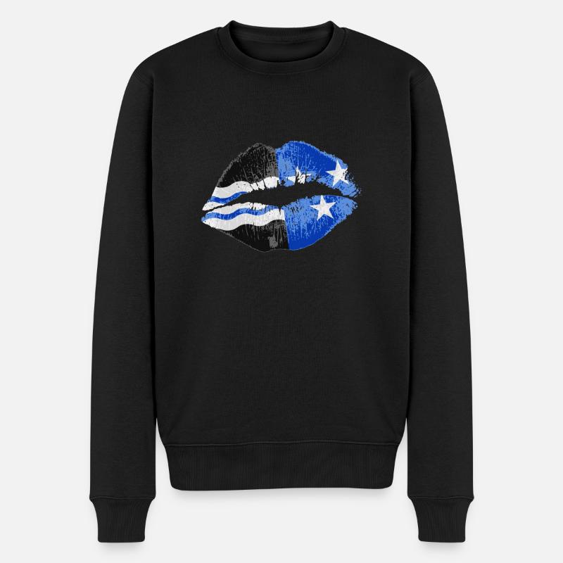 Kuss (Aargau) - Männer Premium Bio Pullover - Schwarz