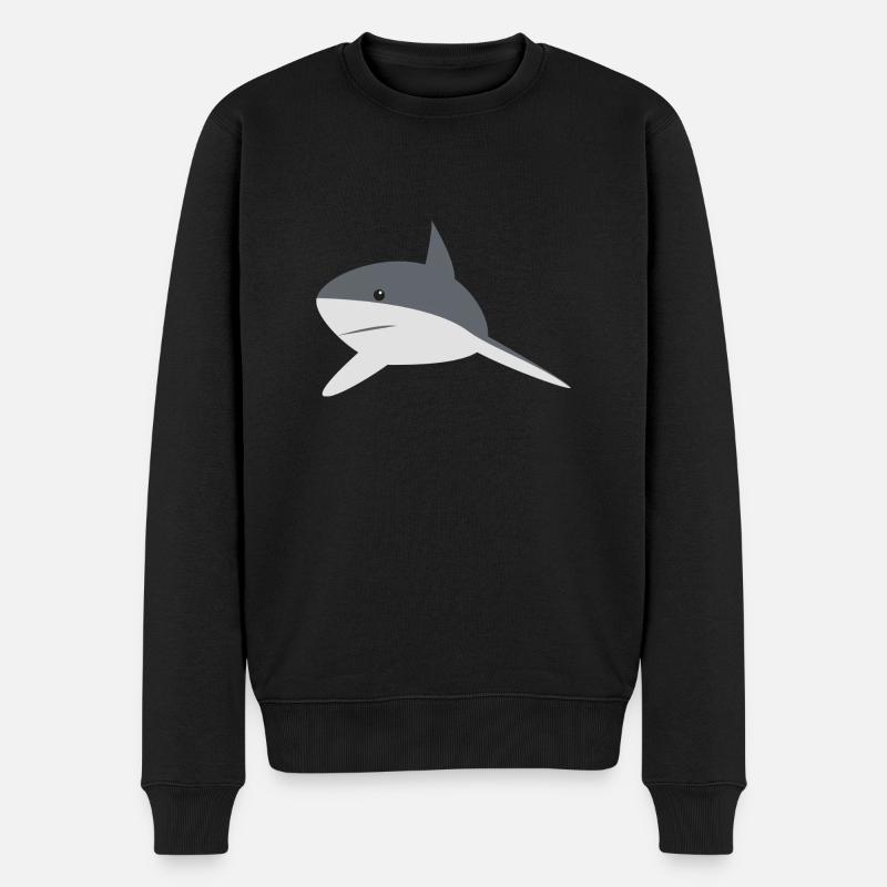 shark - Männer Premium Bio Pullover - Schwarz
