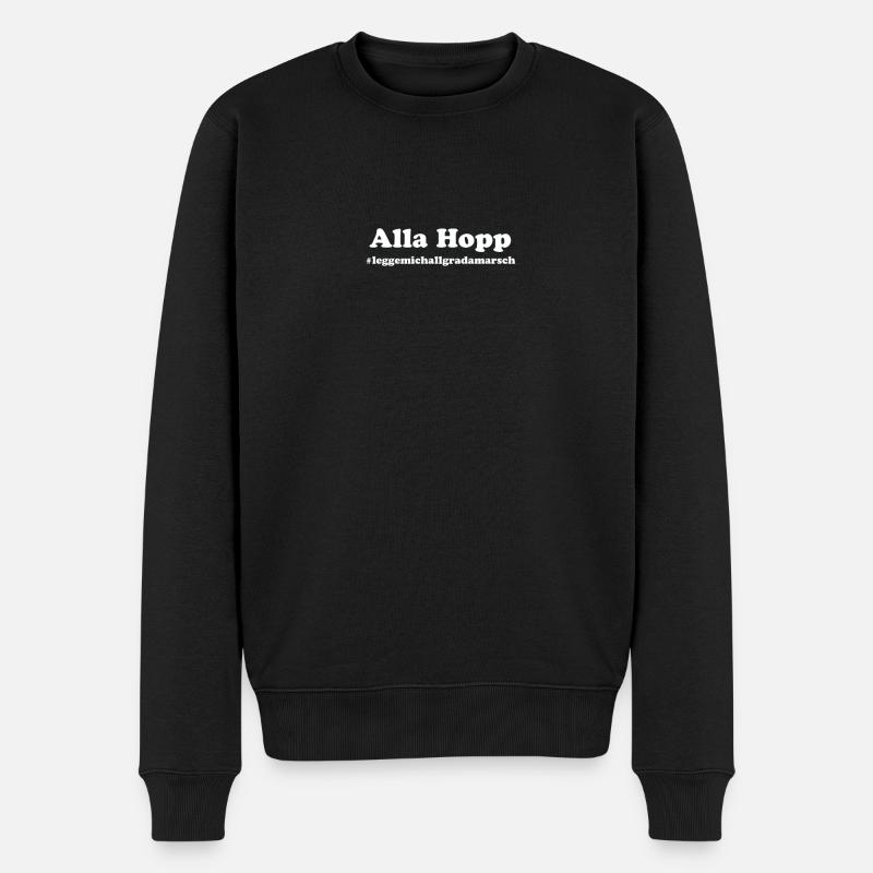 alla hopp - Männer Premium Bio Pullover - Schwarz