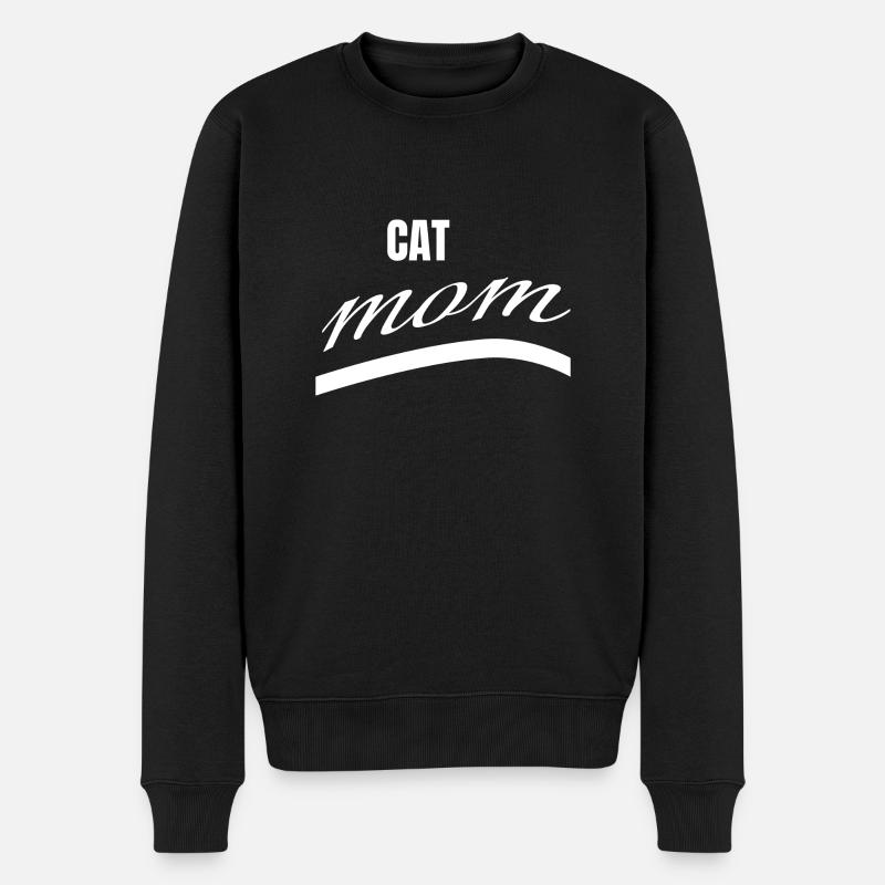 chats - maman de chat - Pull Premium bio Homme - noir