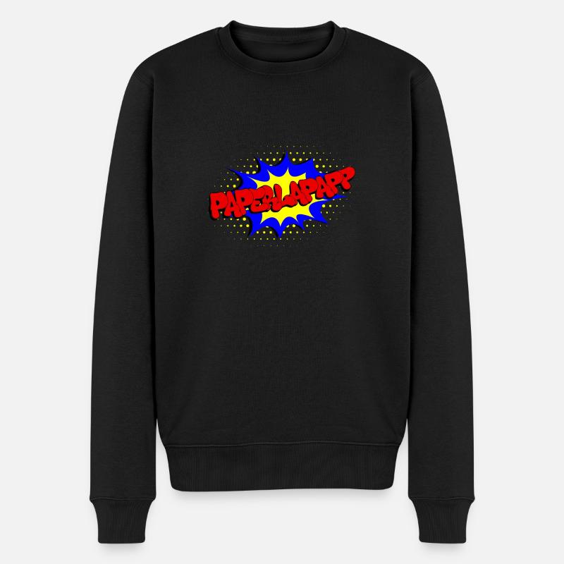 papperlapapp - Männer Premium Bio Pullover - Schwarz