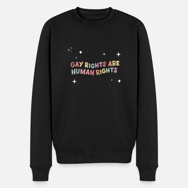 Gay Rights - Männer Premium Bio Pullover - Schwarz