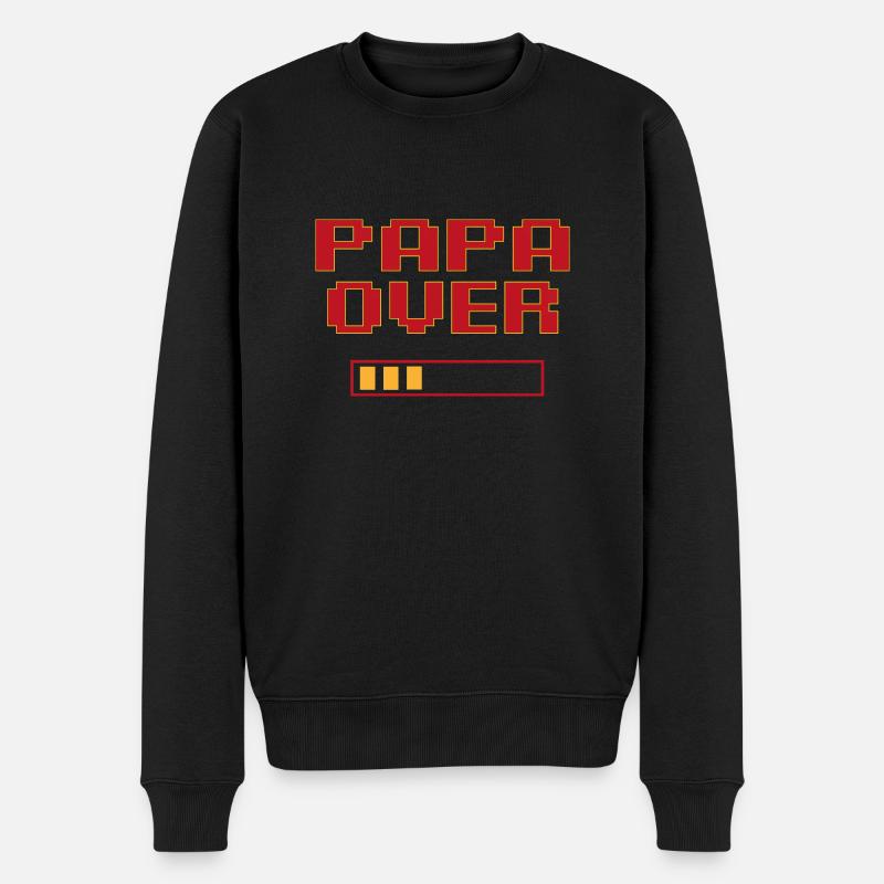Papa over papa game over - Pull Premium bio Homme - noir