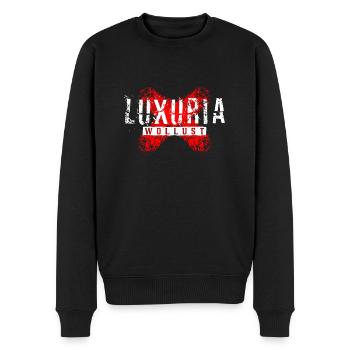 Luxeria - The voluptuousness - Men's Premium Organic Jumper - black - Front - Nico (187cm)