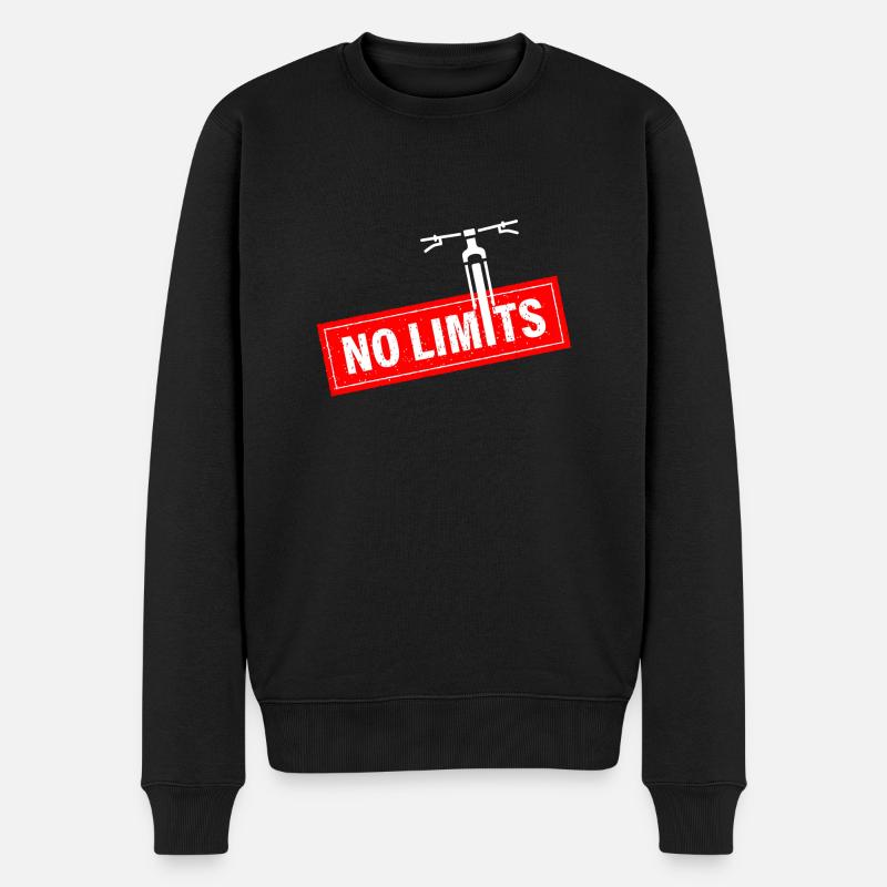 No limits - Männer Premium Bio Pullover - Schwarz