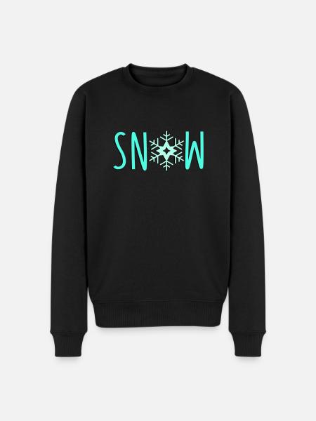Snowflake Snow - Men's Premium Organic Jumper - black