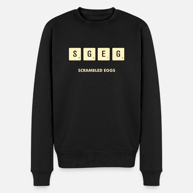 Rührei - Männer Premium Bio Pullover - Schwarz