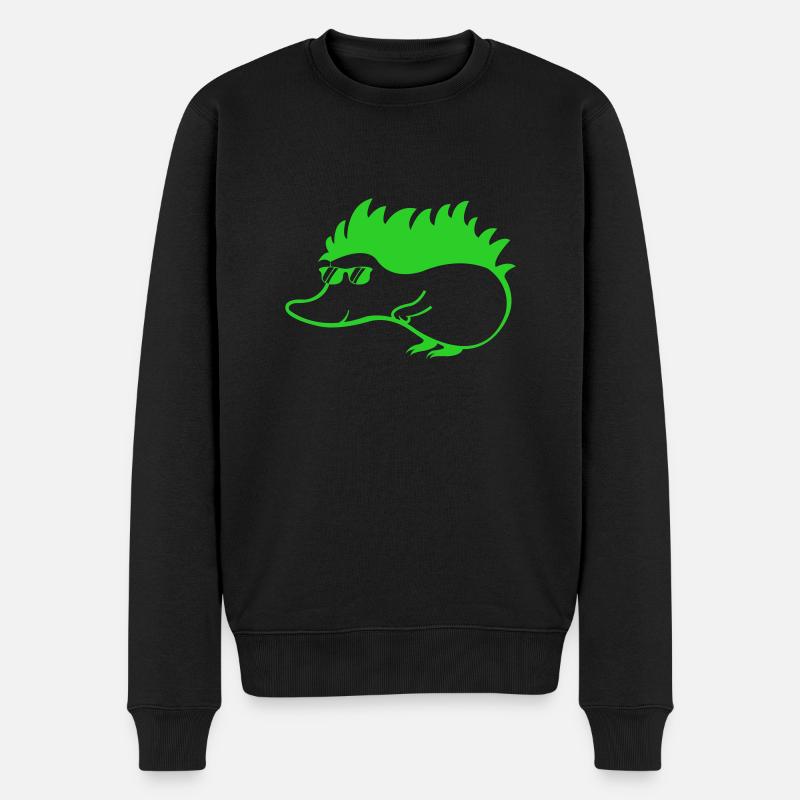 cool igel 1 - Männer Premium Bio Pullover - Schwarz