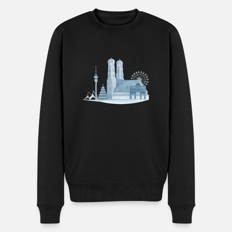 Das Geschenk für Münchner und München Liebhaber - Männer Premium Bio Pullover - Schwarz