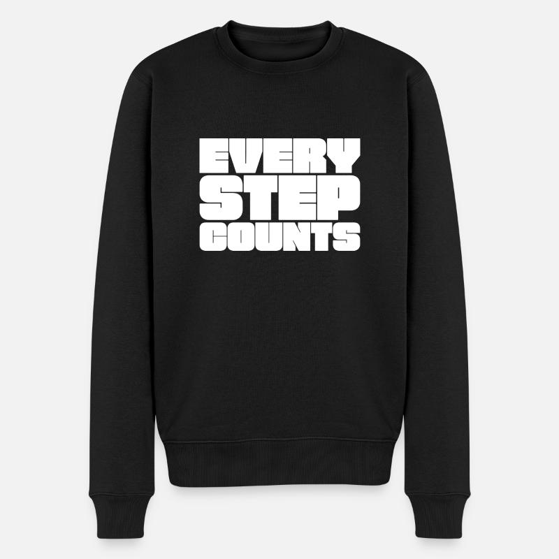 Chaque pas compte - Pull Premium bio Homme - noir