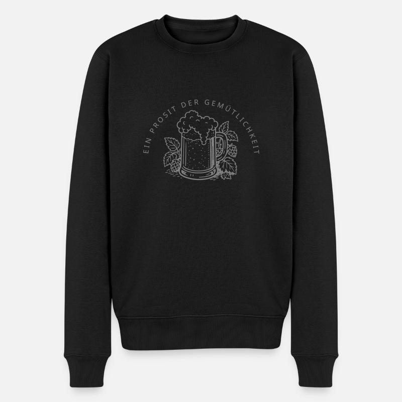 Ein Prosit der Gemütlichkeit - Männer Premium Bio Pullover - Schwarz