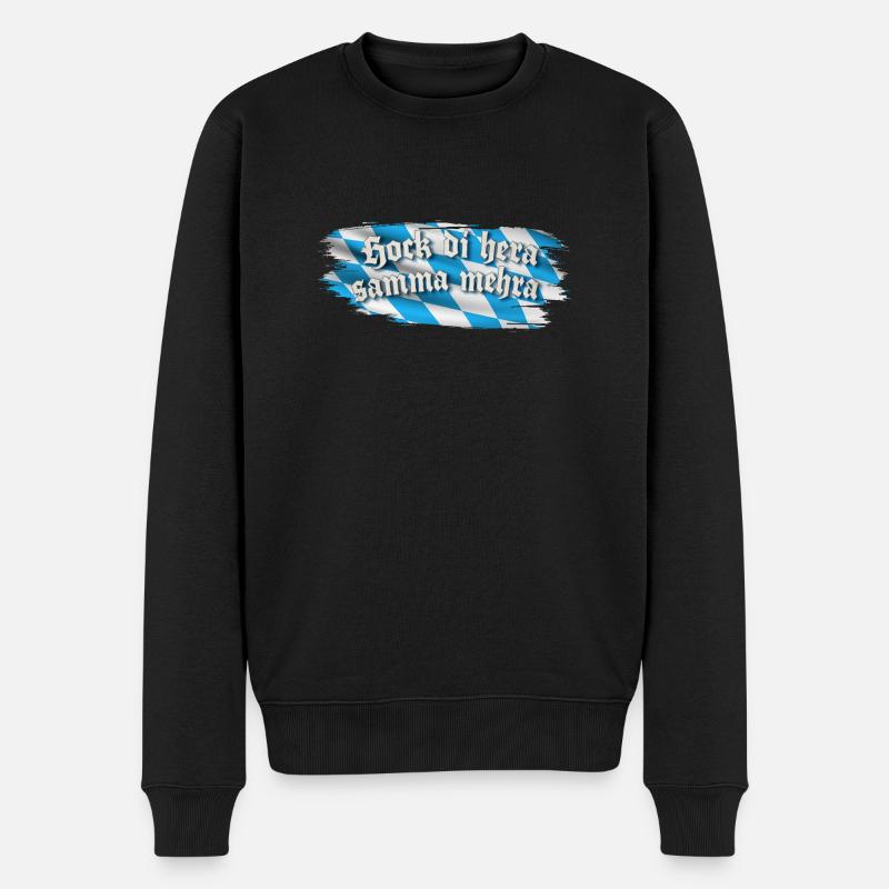 Hock di hera samma mehra - Männer Premium Bio Pullover - Schwarz