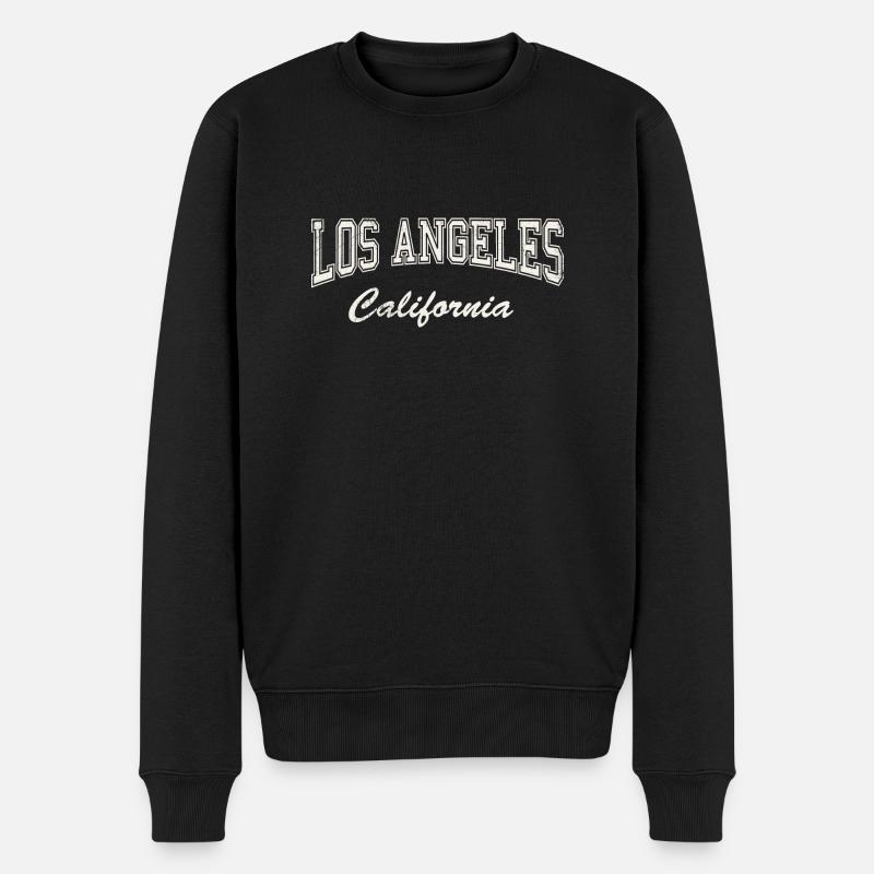 Los-Angeles-light-vintage - Männer Premium Bio Pullover - Schwarz