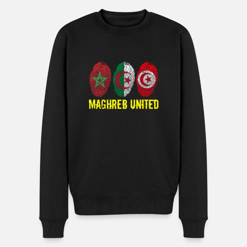 MAGHREB UNITED المغرب - Männer Premium Bio Pullover - Schwarz