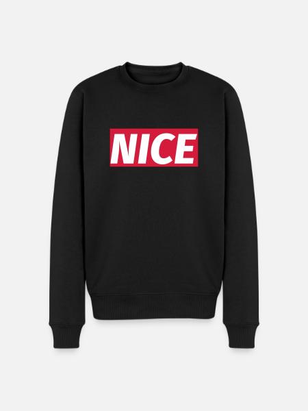 NICE - Men's Premium Organic Jumper - black