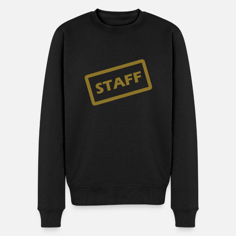 staff - Männer Premium Bio Pullover - Schwarz