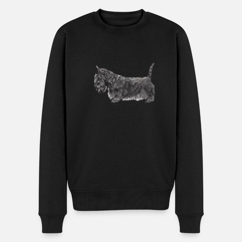 Scottish Terrier UB - Männer Premium Bio Pullover - Schwarz