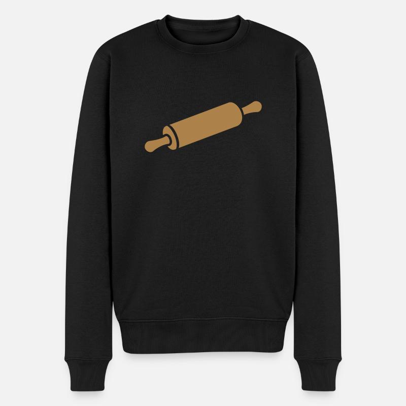 Nudelholz - Männer Premium Bio Pullover - Schwarz
