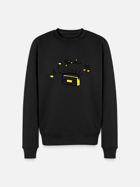 Tape radio yeah -V2 - Men's Premium Organic Jumper - black