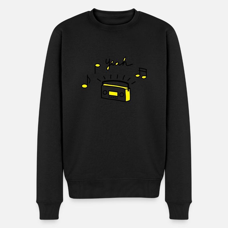 Tape Radio - Pull Premium bio Homme - noir