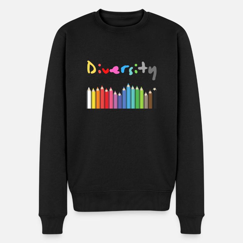 Diversity Geschenk und Geschenkidee - Männer Premium Bio Pullover - Schwarz