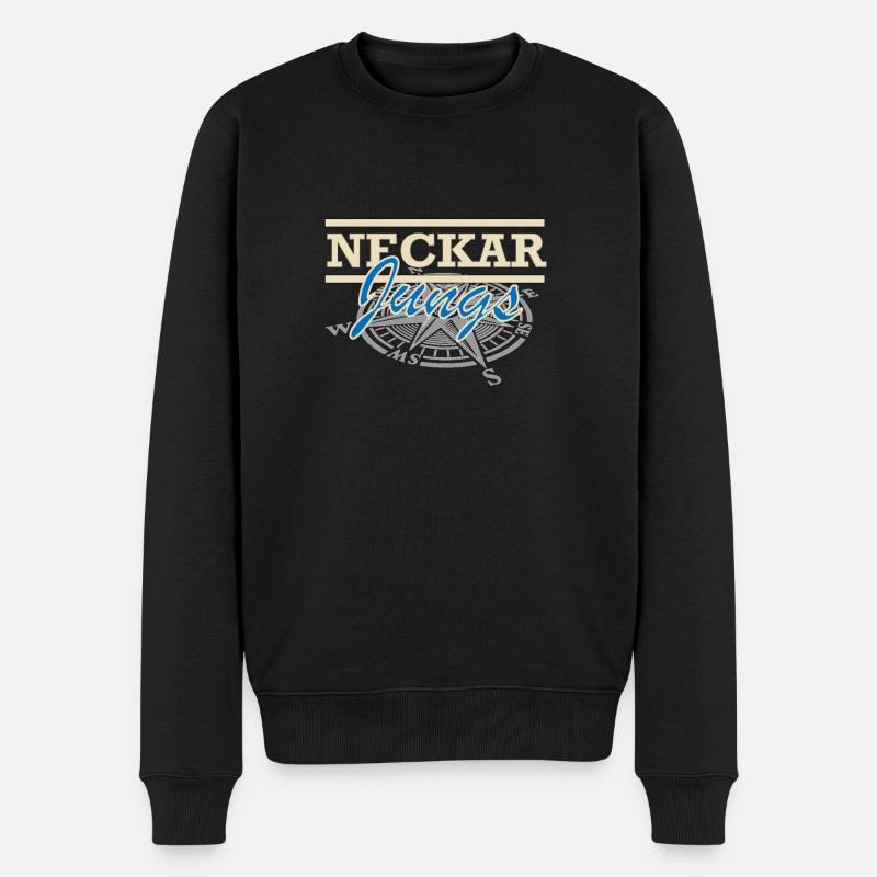 Neckar Jungs - Männer Premium Bio Pullover - Schwarz
