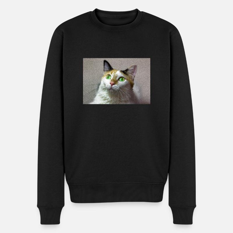 le chat au doux regard - Pull Premium bio Homme - noir
