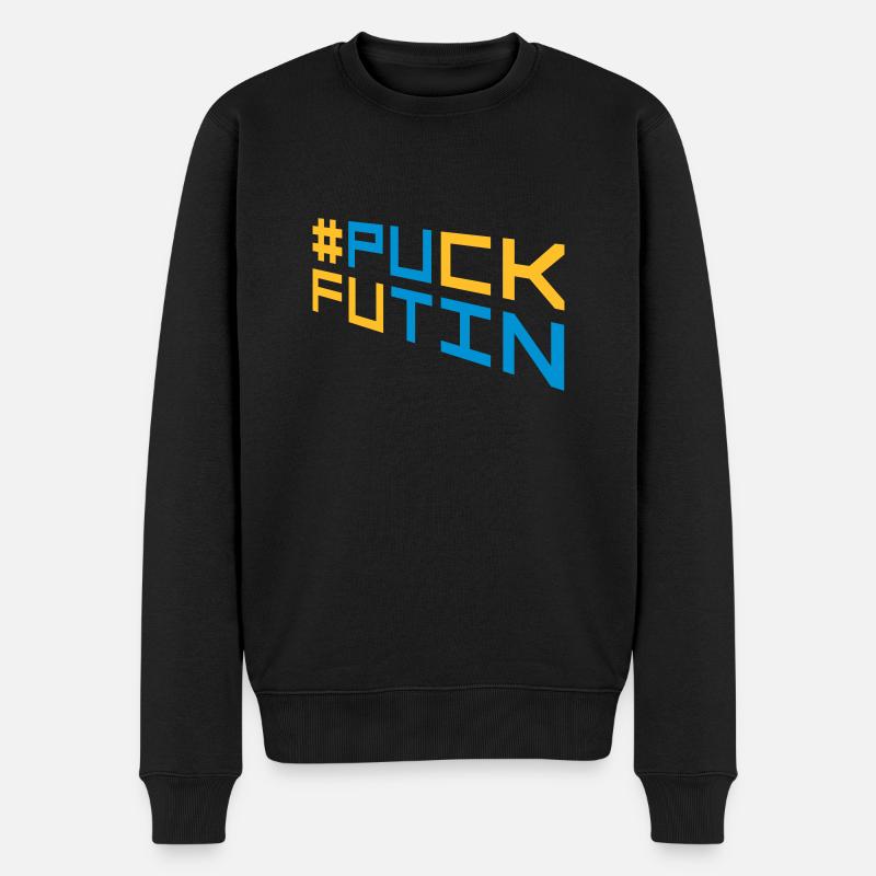 puck futin Logo Design - Männer Premium Bio Pullover - Schwarz