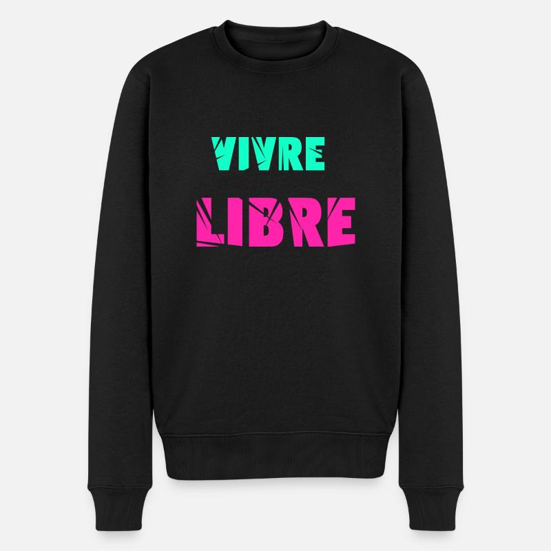 Vivre libre - Pull Premium bio Homme - noir