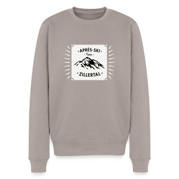 Après-Ski Zillertal - Männer Premium Bio Pullover - Taupe - Vorne - Nico (187cm)