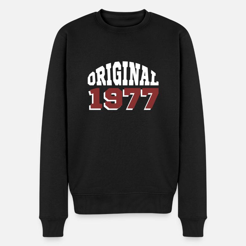 Original 1977 - Männer Premium Bio Pullover - Schwarz