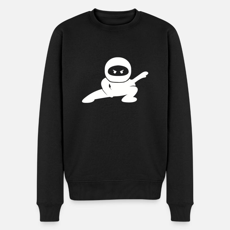ninja comic 1 - Männer Premium Bio Pullover - Schwarz