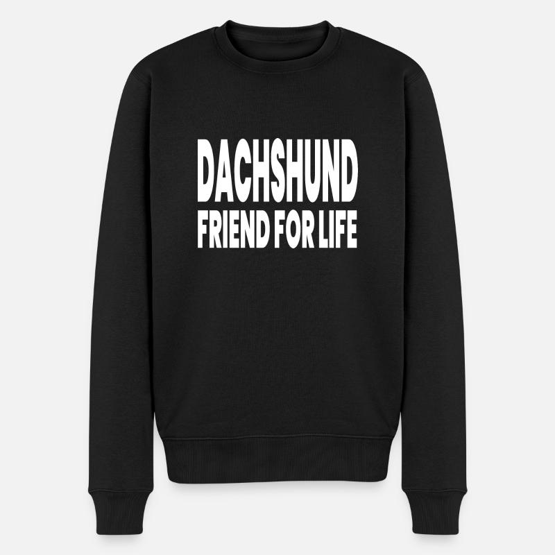 Dackel - Männer Premium Bio Pullover - Schwarz