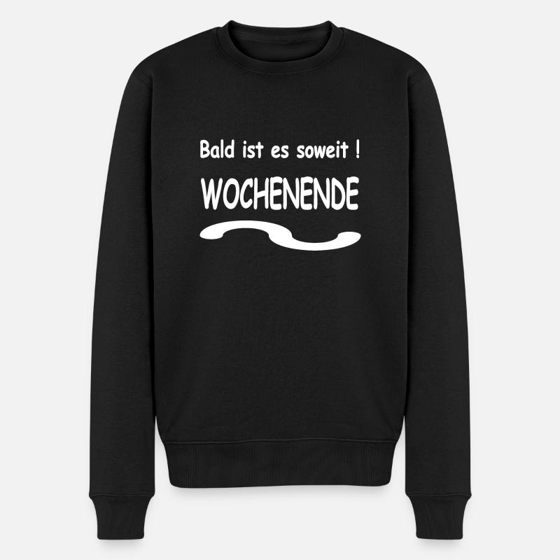 Wochenende - Männer Premium Bio Pullover - Schwarz