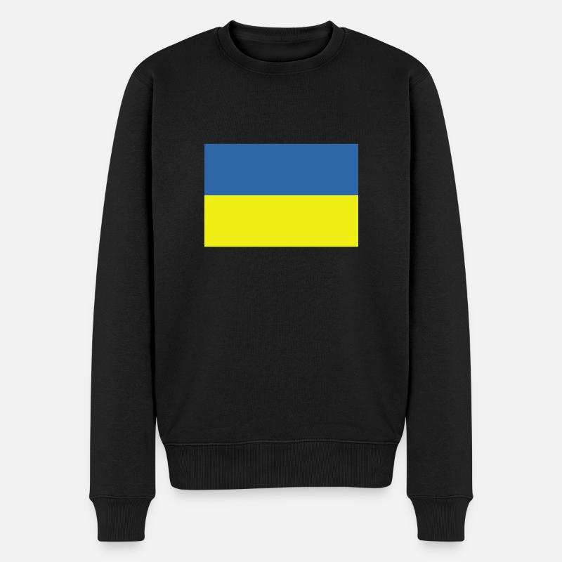 Ukraine - Männer Premium Bio Pullover - Schwarz