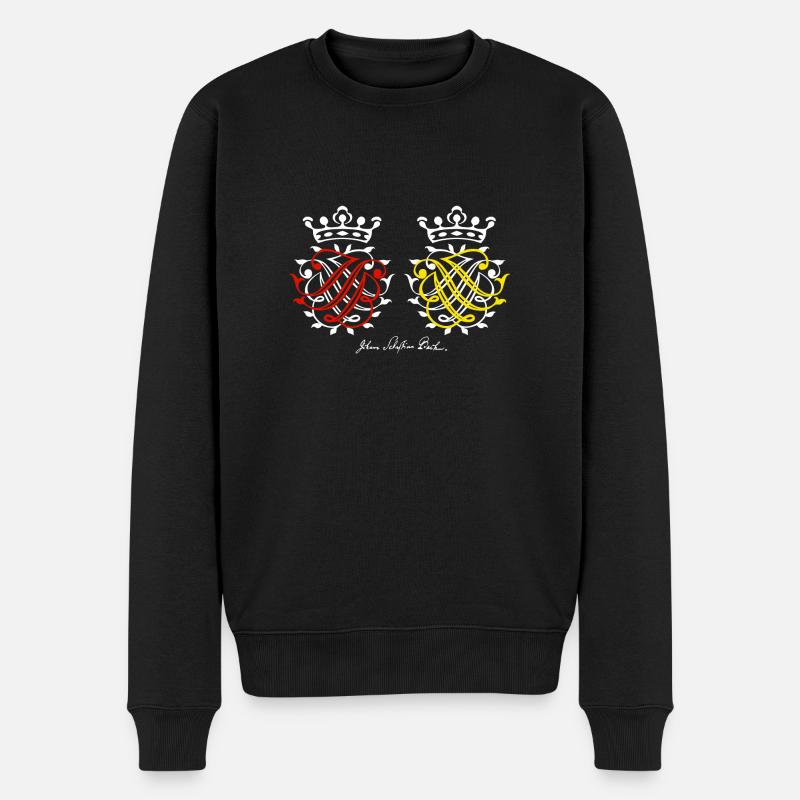 Johann Sebastian Bach Siegel - Männer Premium Bio Pullover - Schwarz