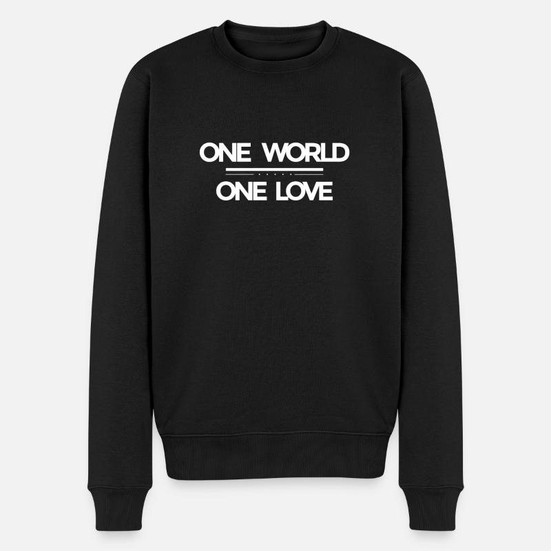 Un monde - un amour - Pull Premium bio Homme - noir