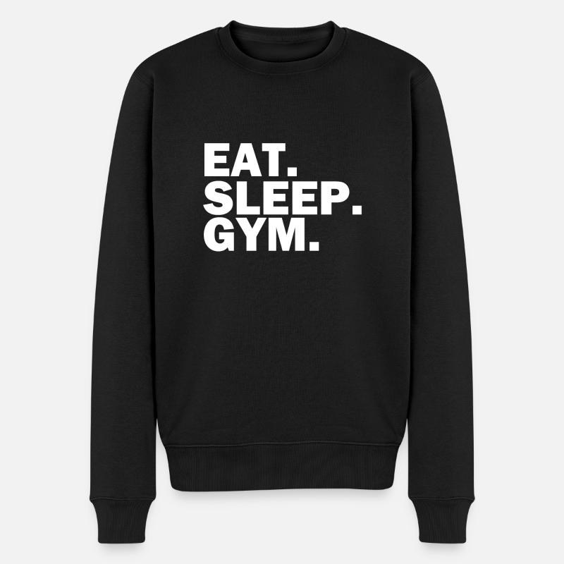 Mangez le sommeil Gym blanc - Pull Premium bio Homme - noir