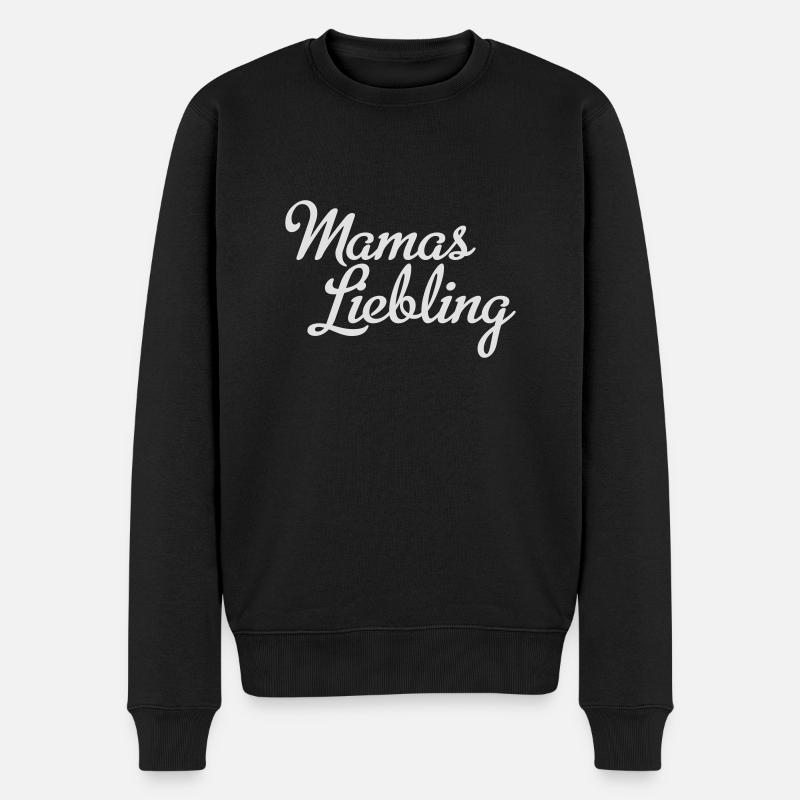 Mamas Liebling - Männer Premium Bio Pullover - Schwarz