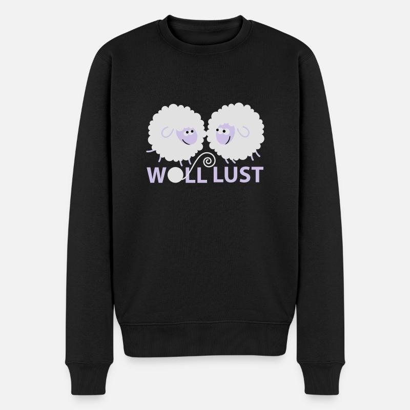 Woll Lust - Männer Premium Bio Pullover - Schwarz
