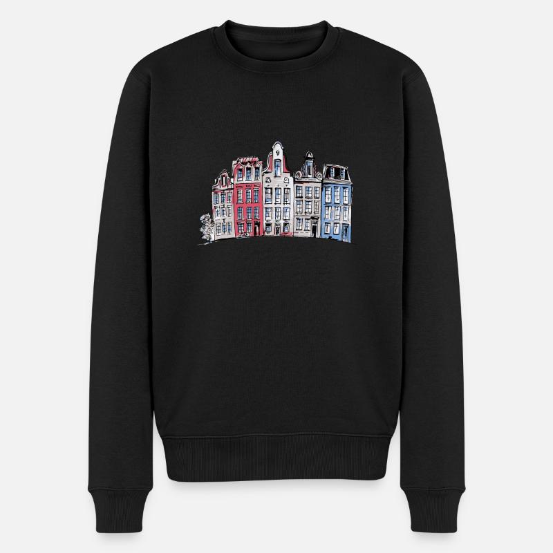 Amsterdam - Pull Premium bio Homme - noir