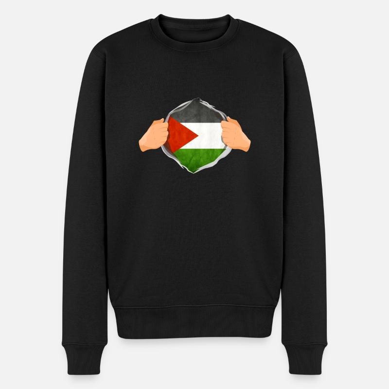 Starkes palästinensisches Helden-Spaßgeschenk - Männer Premium Bio Pullover - Schwarz