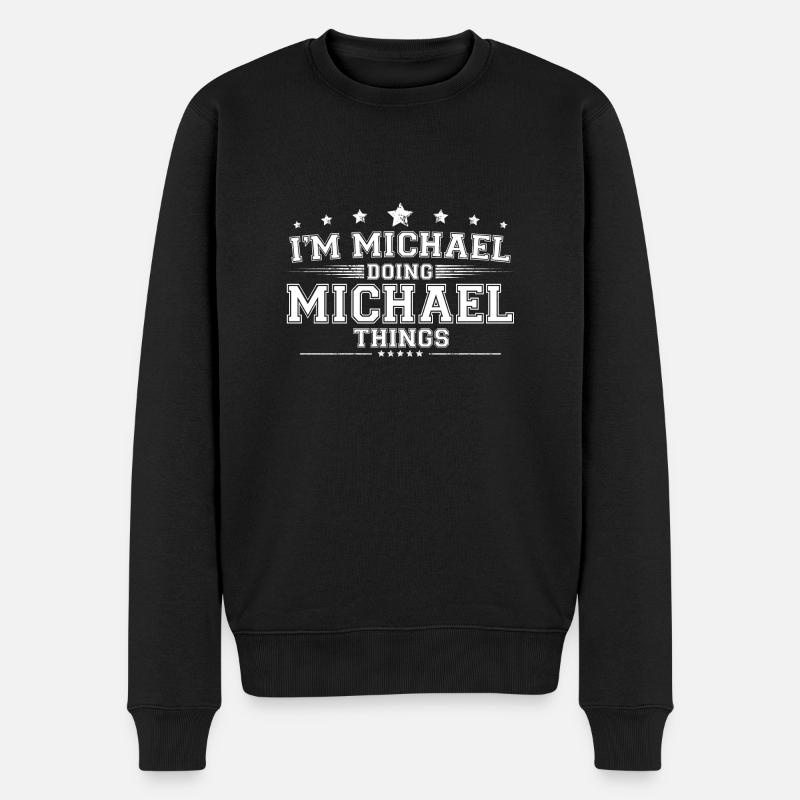 Michael - Männer Premium Bio Pullover - Schwarz